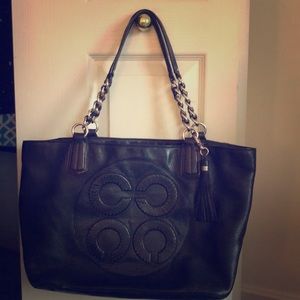 Coach Leather Black Tote Bag Originally $450